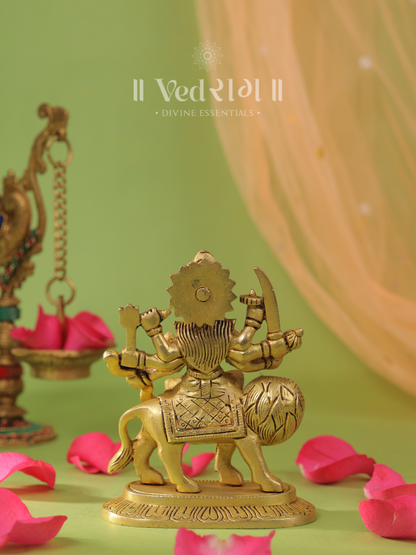 Brass Jag Janani Durga Maa | Mother of the Universe | Handcrafted Brass Idol for Home, Temple & Spiritual Decor
