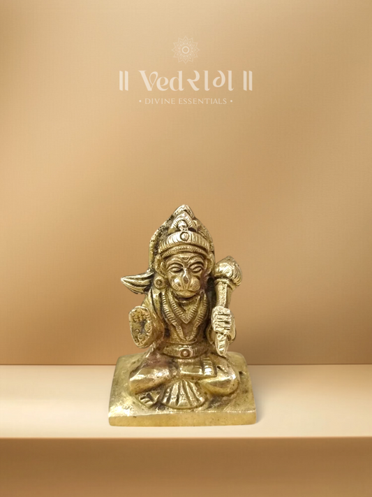 Brass Lanka Vijeta Idol | Victorious Lord Hanuman Statue | Handcrafted Symbol of Strength, Devotion & Triumph | Traditional Décor for Home & Temple