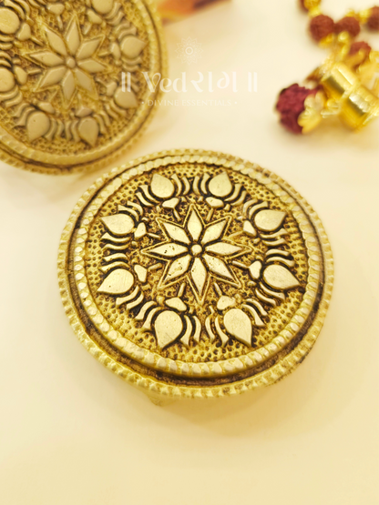 Brass Ashta Lakshmi Chowki | Divine Pooja Chowki for Wealth & Prosperity | Sacred Brass Chowki for Home & Temple