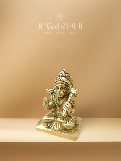 Brass Lanka Vijeta Idol | Victorious Lord Hanuman Statue | Handcrafted Symbol of Strength, Devotion & Triumph | Traditional Décor for Home & Temple