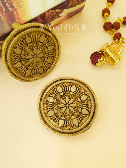 Brass Ashta Lakshmi Chowki | Divine Pooja Chowki for Wealth & Prosperity | Sacred Brass Chowki for Home & Temple