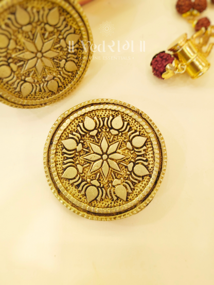 Brass Ashta Lakshmi Chowki | Divine Pooja Chowki for Wealth & Prosperity | Sacred Brass Chowki for Home & Temple