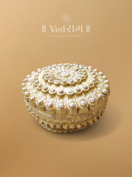 Handcrafted Brass Storage Box | Antique Finish Brass Box for Jewelry, Spices & Keepsakes | Elegant Traditional Organizer