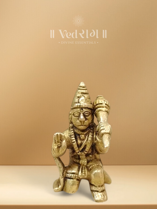 Brass Mahakaya Hanuman Idol | Symbol of Immense Strength, Power & Devotion | Handcrafted Brass Statue for Home Temple & Spiritual Décor