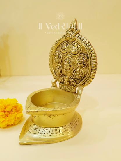 Brass Gajalakshmi Diya | Divine Lakshmi Elephant Oil Lamp for Prosperity & Wealth | Handcrafted Brass Diya for Pooja, Home & Temple Décor