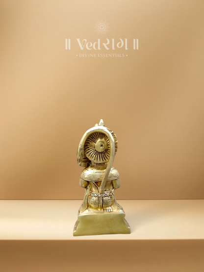 Brass Mahatejas Hanuman Idol | Radiant Brass Statue Symbolizing Divine Energy & Valor | Handcrafted Hanuman Murti for Home Temple & Sacred Spaces