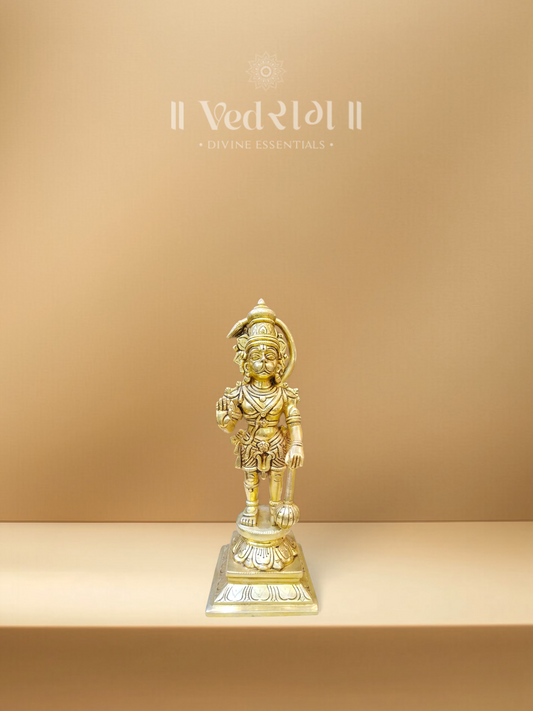 Brass Kesarinandan Hanuman Idol | Divine Son of Kesari | Handcrafted Brass Statue for Strength, Devotion & Protection