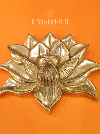Brass Lotus | Sacred Lotus Flower Symbol of Purity & Prosperity | Handcrafted Brass Lotus for Home, Pooja & Feng Shui Décor