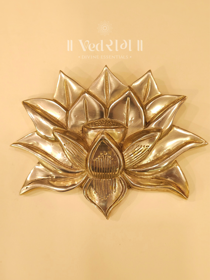 Brass Lotus | Sacred Lotus Flower Symbol of Purity & Prosperity | Handcrafted Brass Lotus for Home, Pooja & Feng Shui Décor