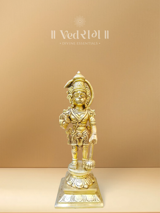 Brass Kesarinandan Hanuman Idol | Divine Son of Kesari | Handcrafted Brass Statue for Strength, Devotion & Protection