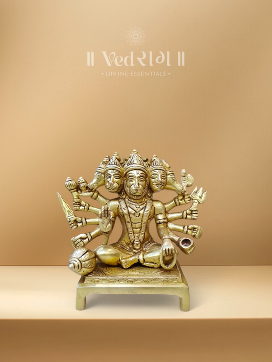 Brass Kumarabrahmacharin Hanuman Idol | Symbol of Divine Discipline & Celibacy | Handcrafted Brass Murti of Lord Hanuman for Strength & Devotion