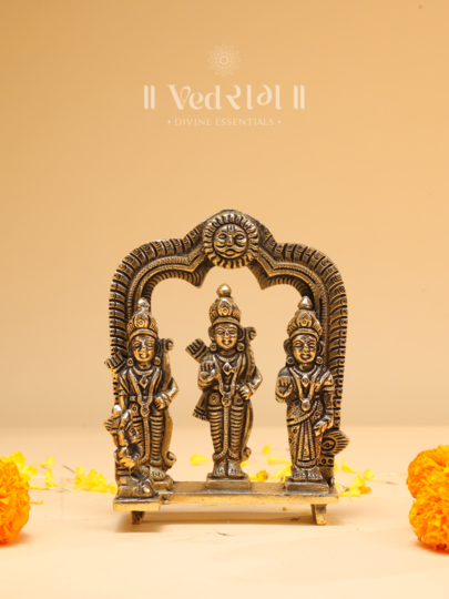 Brass Sampurna Ram Darbaar | Lord Ram, Sita, Lakshman & Hanuman Idol | Spiritual Puja & Home Decor Statue