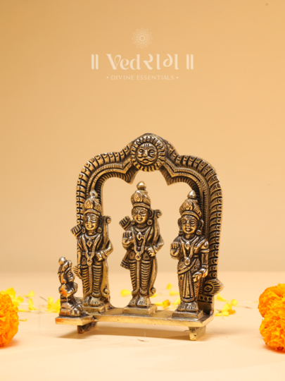 Brass Sampurna Ram Darbaar | Lord Ram, Sita, Lakshman & Hanuman Idol | Spiritual Puja & Home Decor Statue