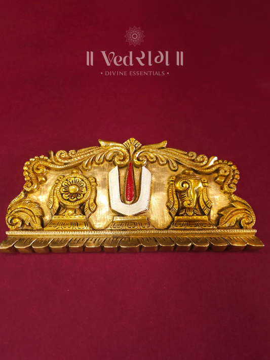Brass Sanatan Dharma Tripund | Sacred Tripund Symbol for Spiritual Awakening & Devotion | Handcrafted Brass Puja Artifact