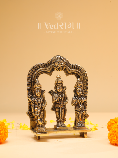 Brass Sampurna Ram Darbaar | Lord Ram, Sita, Lakshman & Hanuman Idol | Spiritual Puja & Home Decor Statue