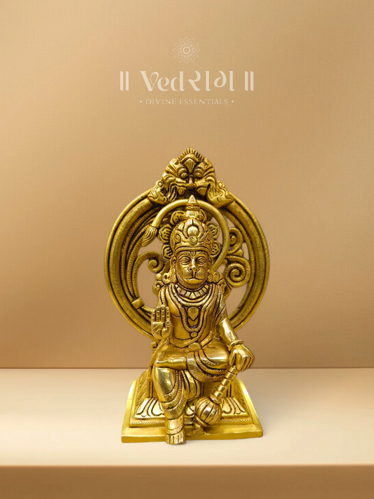 Handcrafted Brass Rudra Avatar Hanuman Statue – Symbol of Strength, Devotion & Divine Energy | Premium Spiritual Décor Idol