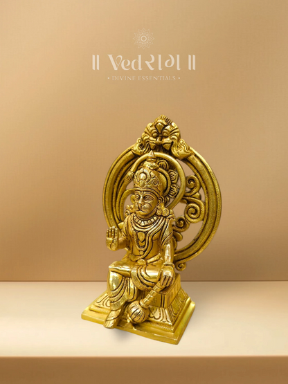 Handcrafted Brass Rudra Avatar Hanuman Statue – Symbol of Strength, Devotion & Divine Energy | Premium Spiritual Décor Idol