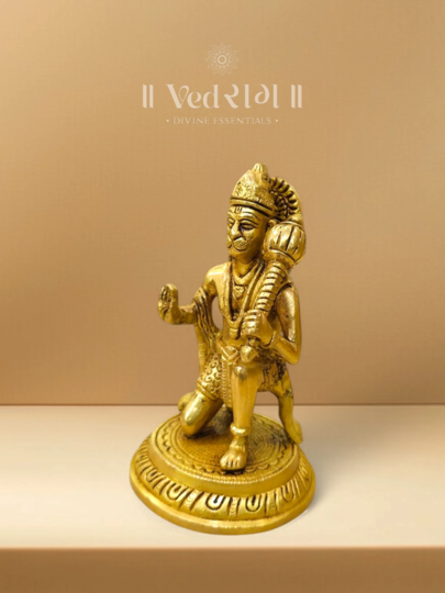 Brass Shree Ramadoota Statue | Handcrafted Hanuman Idol for Strength & Devotion | Premium Brass Spiritual Décor for Home & Office
