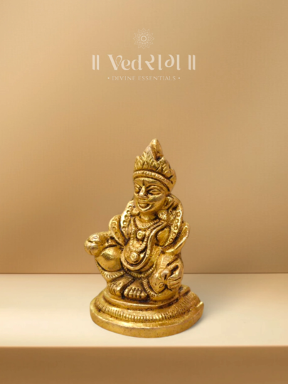 Brass Dhanapati Statue | Handcrafted Wealth & Prosperity Idol | Traditional Brass Home & Office Decor
