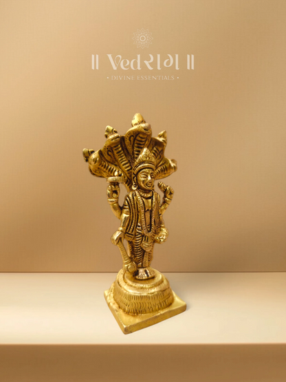 Brass Madhava Statue | Handcrafted Divine Brass Idol for Home, Office & Spiritual Décor | Traditional Antique Finish Showpiece