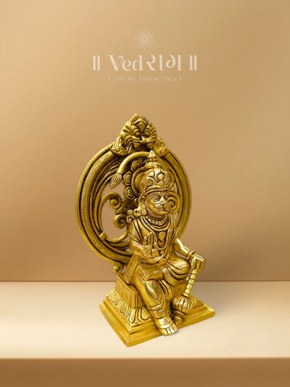 Handcrafted Brass Rudra Avatar Hanuman Statue – Symbol of Strength, Devotion & Divine Energy | Premium Spiritual Décor Idol