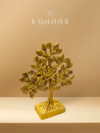 Brass DharmaTree | Handcrafted Spiritual Brass Tree | Symbol of Wisdom & Growth | Home & Office Decor