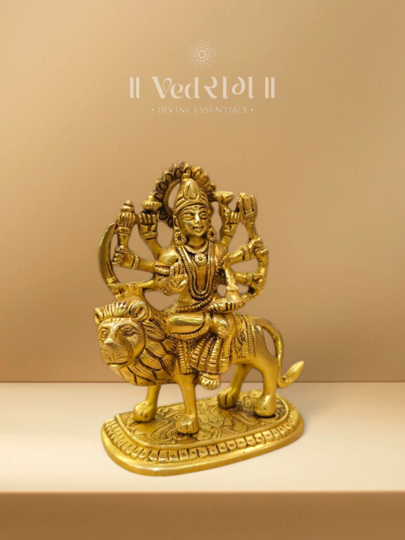 Brass Shivani Devi Statue | Handcrafted Goddess Durga Idol | Symbol of Strength & Protection