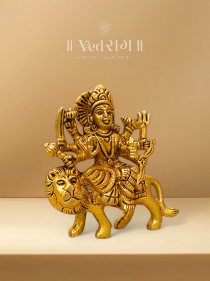 Brass Narayani Devi Statue | Exquisite Handcrafted Brass Idol | Elegant Traditional Décor for Home & Office