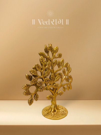 Brass Aabhar Tree | Exquisite Handcrafted Brass Tree Showpiece | Symbol of Gratitude, Prosperity & Spiritual Harmony | Perfect Home & Office Décor Accent