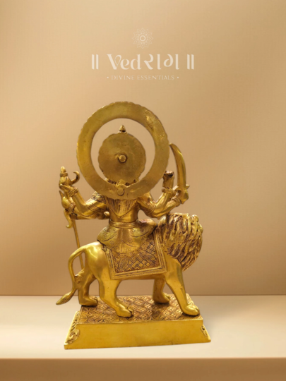 Brass Skandamata Idol | Handcrafted Goddess Durga Statue | Divine Mother of Lord Kartikeya | Symbol of Motherly Love & Protection