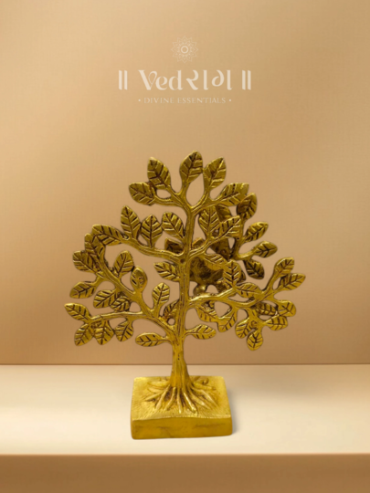 Brass DharmaTree | Handcrafted Spiritual Brass Tree | Symbol of Wisdom & Growth | Home & Office Decor