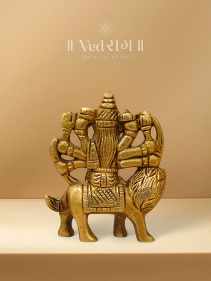 Brass Amba Statue | Exquisitely Handcrafted Brass Figurine | Traditional Art & Cultural Décor for Home, Office & Collectors