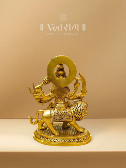 Brass Sharvani Devi Statue | Handcrafted Goddess Durga Idol | Symbol of Power & Divine Energy