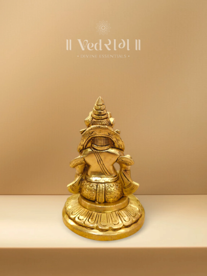 Brass Vaishravan Statue | Handcrafted Guardian of Wealth & Prosperity | Divine Brass Idol for Home, Office & Temple