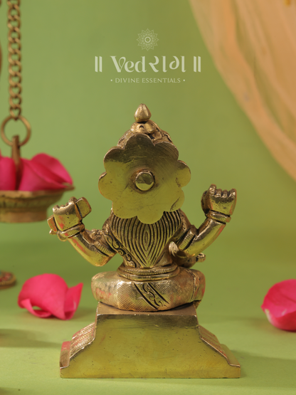 Brass Vidya Rupini Saraswati | Goddess of Knowledge & Wisdom | Handcrafted Brass Saraswati Idol for Home, Temple & Study